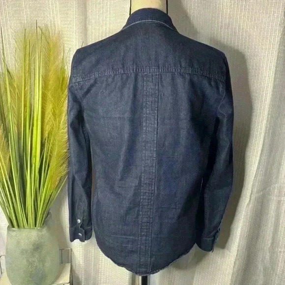 Seven 7 For All Mankind Women’s Small Top Long Sleeve Denim Button Up Shirt - Picture 5 of 13